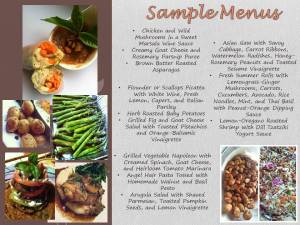 sample catering menu