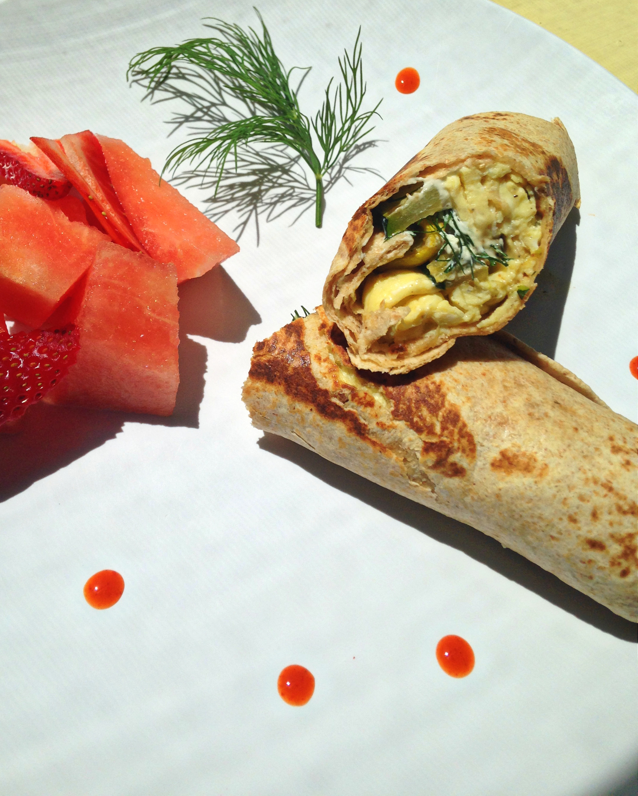Tip of the Week: Breakfast Wraps with Goat Cheese, Zucchini, Squash + Dill
