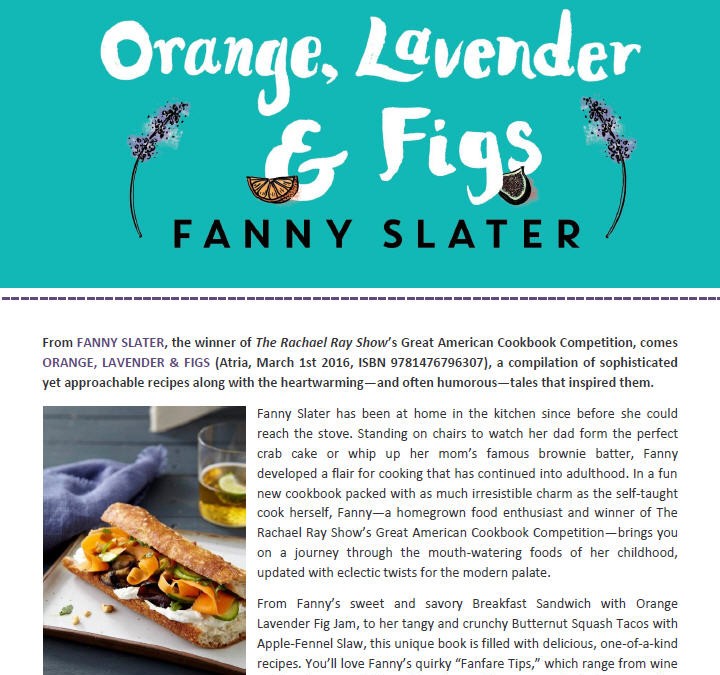 Orange, Lavender & Figs Press Release