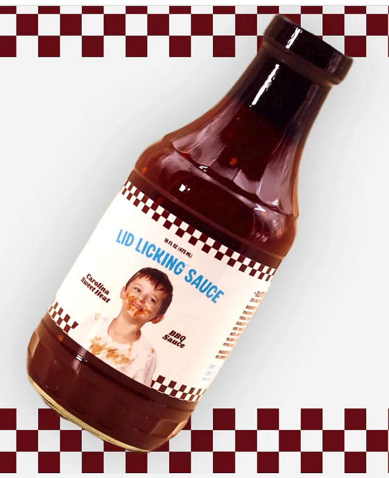 Bottle of Lid Licking BBQ Sauce