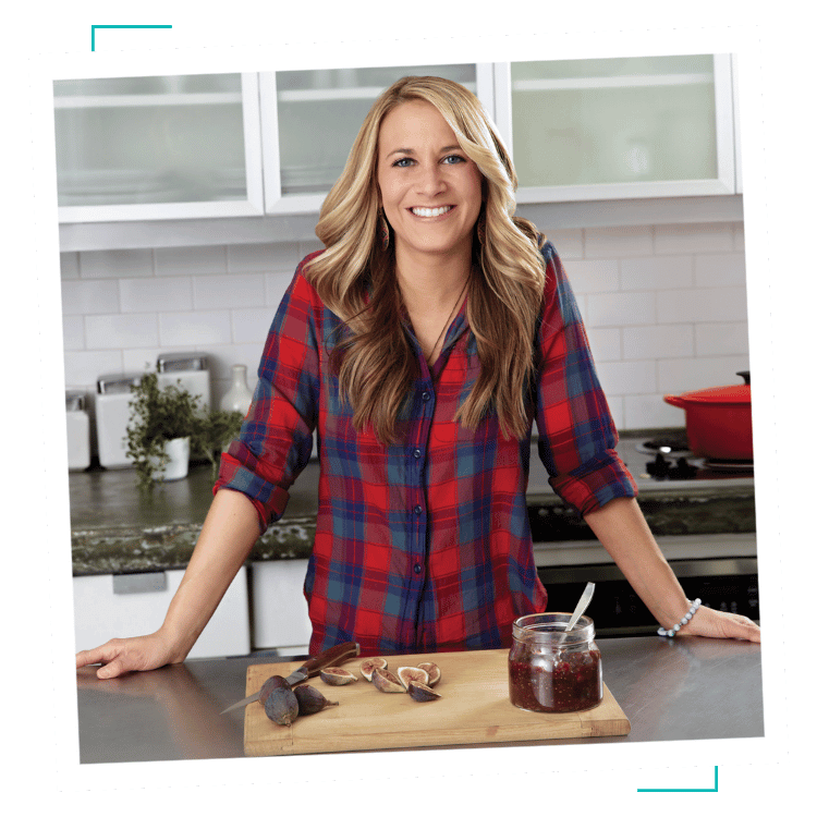 Fanny Slater in a kitchen ready to be creative