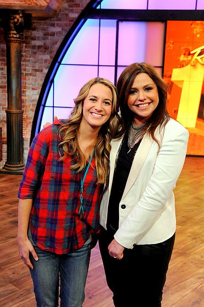 Fanny Slater and Rachel Ray on the Rachel Ray show stage